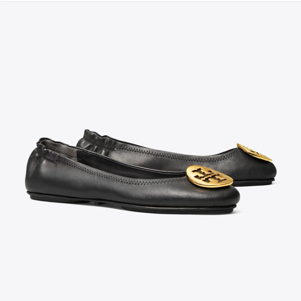 Tory Burch Reva Ballet SZ 8 (black/gold)